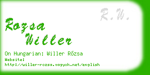 rozsa willer business card